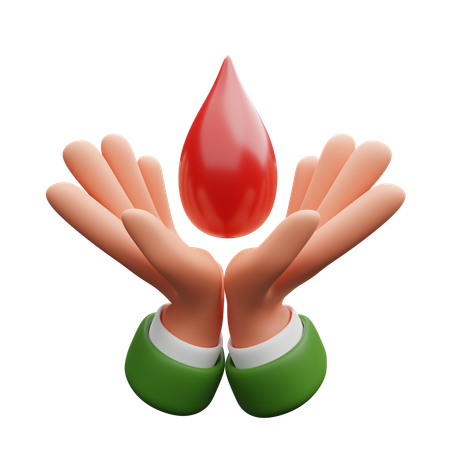 Mãos com sangue  3D Icon