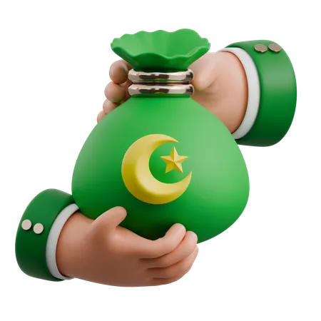 Mãos dando zakat  3D Icon