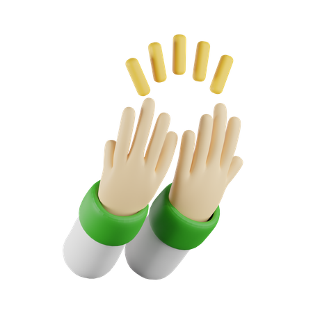 Mãos orando  3D Icon