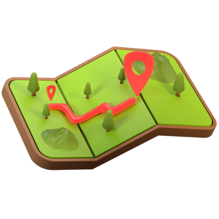 Map  3D Icon