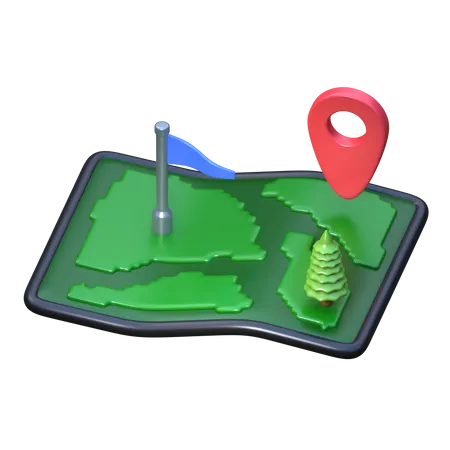 Map  3D Icon