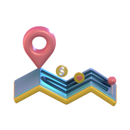 Map  3D Icon