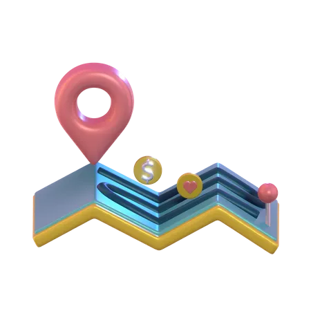 Map  3D Icon