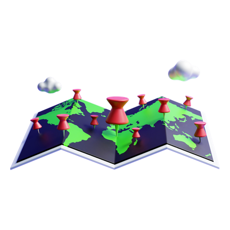 Map  3D Icon