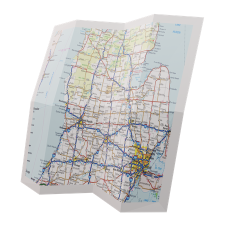 Map  3D Icon