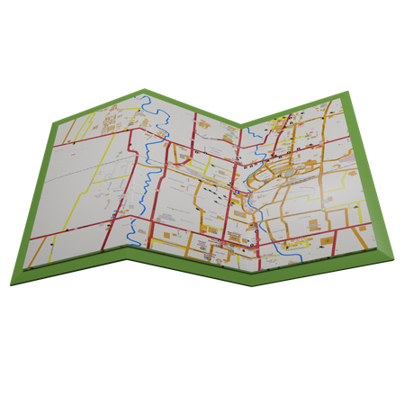 Map  3D Illustration