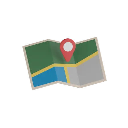 3 D Map Navigation 3D Icon