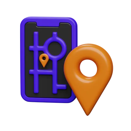 3 D Map And Pin Location 3 D Render Illustration 3D Icon