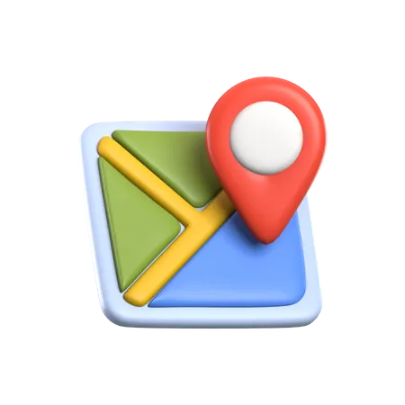 3 D Rendering Maps Location Application Icon 3D Icon