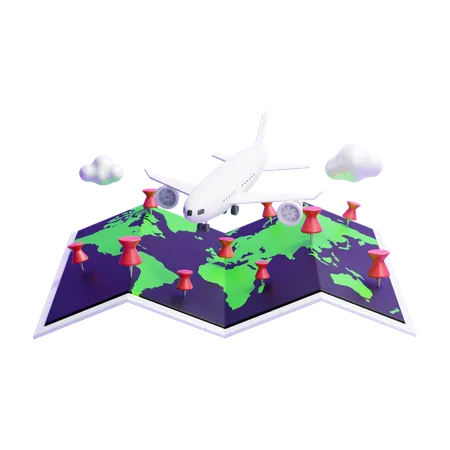 3 D Location Map Pin Icon Or 3 D Global Location Map Pin Icon 3D Icon
