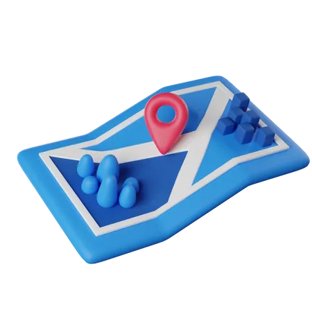 Map 3 D Render Icon 3D Icon