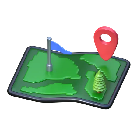 Map 3 D Camping Icon 3D Icon