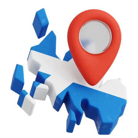 Map And Pin  3D Icon