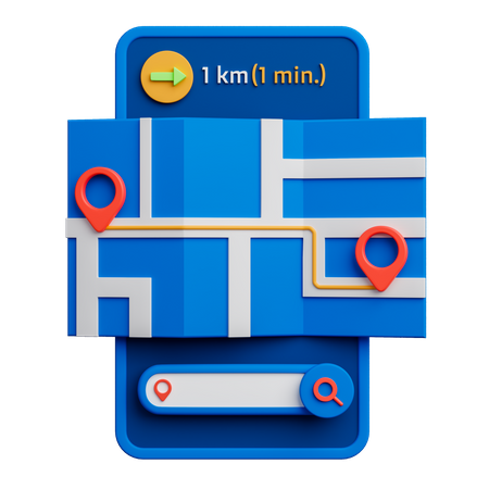 Map Application  3D Icon