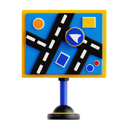 Map Board  3D Icon