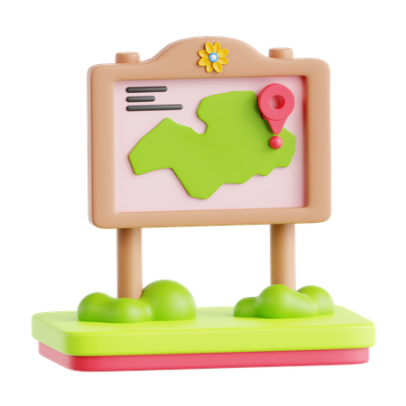 Map Board  3D Icon