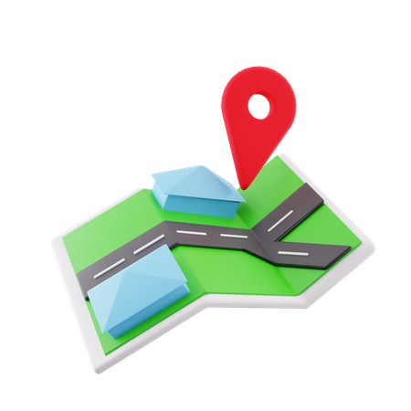 Map Delivery  3D Icon