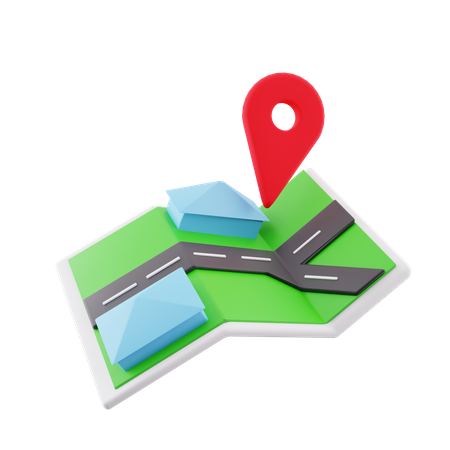 Map Delivery 3D Icon
