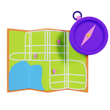 Map Direction  3D Icon