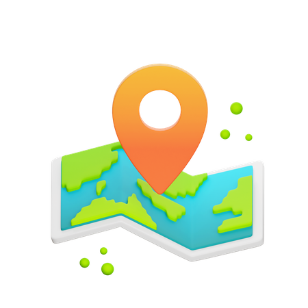 Map Location  3D Icon