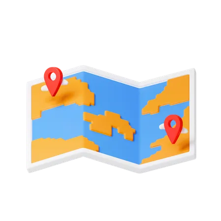 Map Location  3D Icon