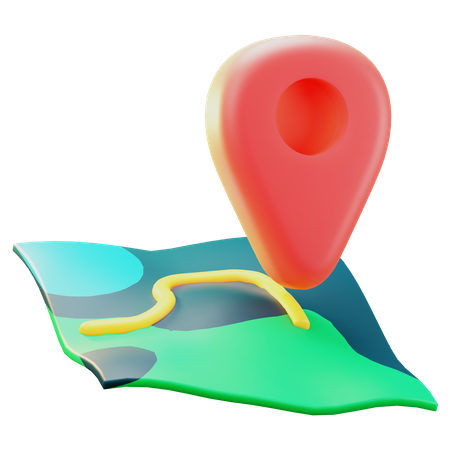 Map Location  3D Illustration