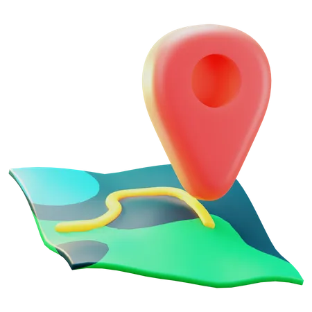 Map Location  3D Illustration