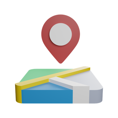 Map location  3D Logo