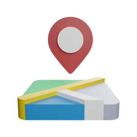 Map location  3D Logo