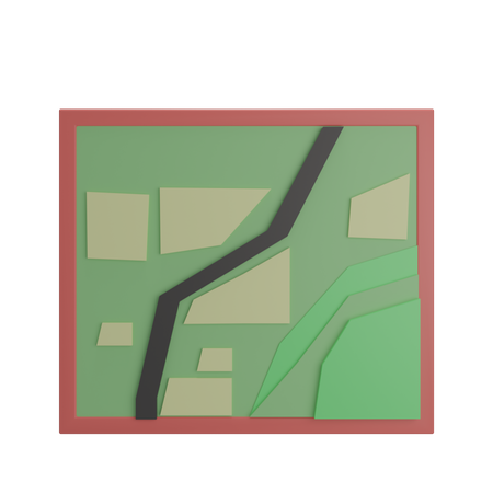 Map Location 3D Illustration
