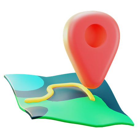 Map Location 3D Illustration