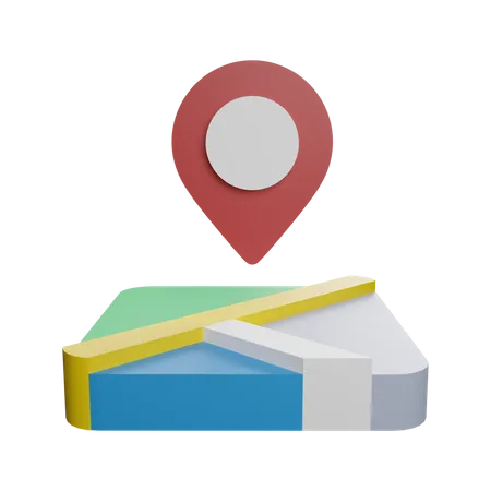 Map location 3D Illustration