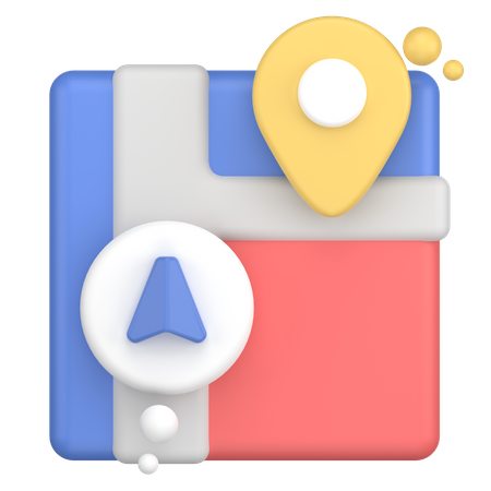 Map navigation  3D Icon