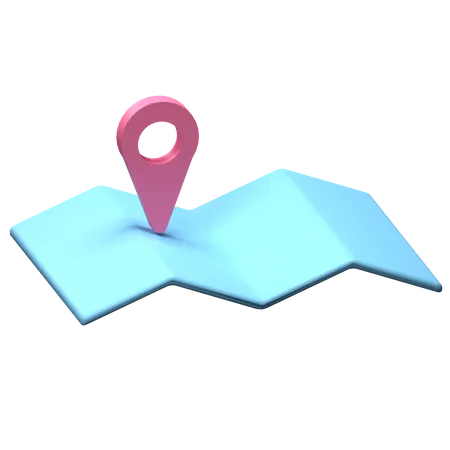 Map Icon For Essential Icon 3D Illustration