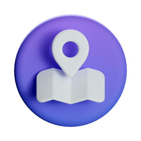 지도 핀 위치  3D Icon