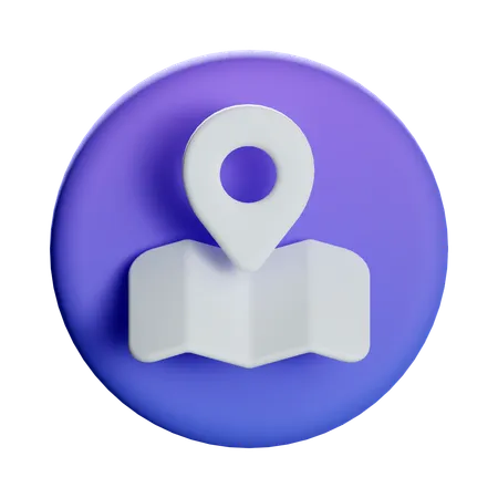 Map Pin Location  3D Icon