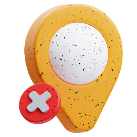 Map Pin Missing Location  3D Icon
