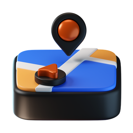 Map Route  3D Icon
