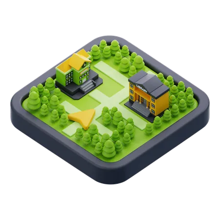 Map School  3D Icon