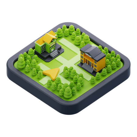 Map School  3D Icon