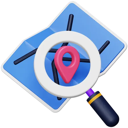 Map Search  3D Icon