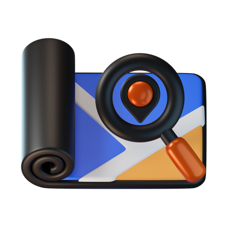 Map Search  3D Icon