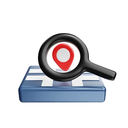 Map Search  3D Icon