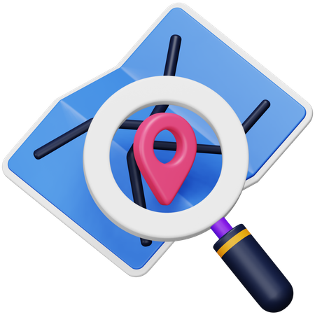 Map Search  3D Icon