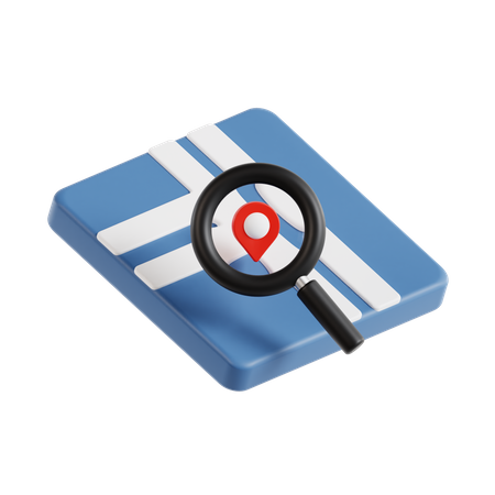 Map Search  3D Icon