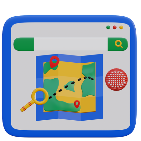Map Website Optimization 3D Icon