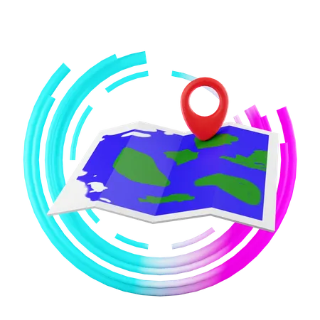 Mapa  3D Icon