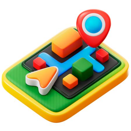 Aplicativo de mapa  3D Icon