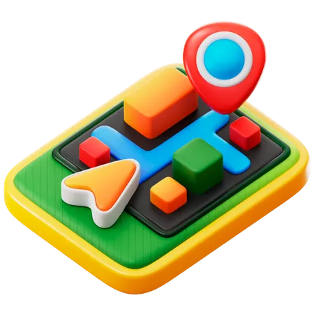 Aplicativo de mapa  3D Icon