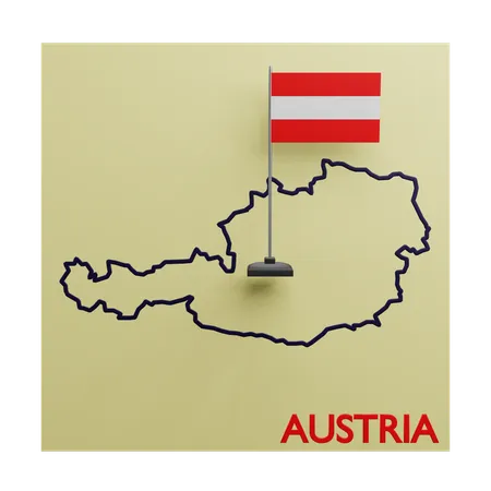 Mapa de austria  3D Icon